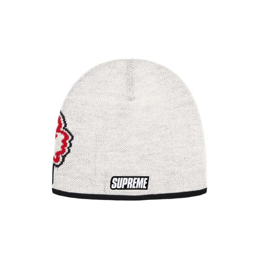 Бини Supreme x Fox Racing Beanie 'Белый' 2