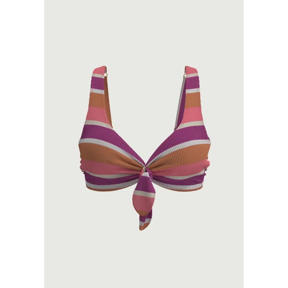 Someday Stripe Plus Cup Топ-бикини с завязками спереди 2