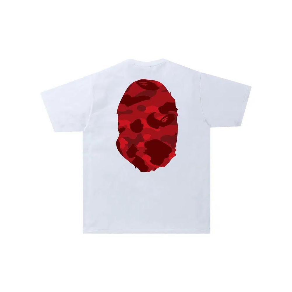 Футболки BAPE Color Camo Big Ape Head Tee 'White/Red' 2