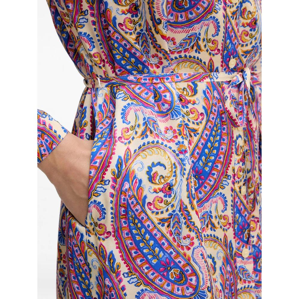 paisley-print belted mini dress 5