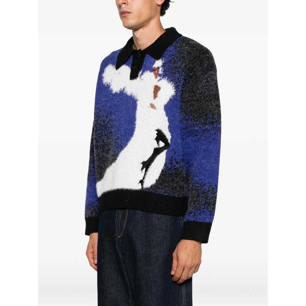graphic-intarsia polo shirt 3