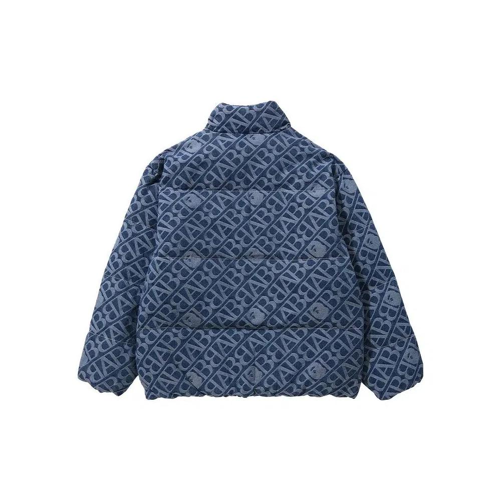 Пуховики BAPE Denim Monogram Puffer Down Jacket «Синий» 2