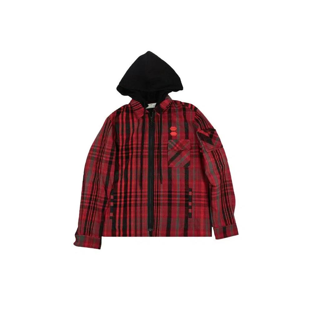 Рубашка фланелевая Off-White Layered Flannel Shirt 'Красный' 1