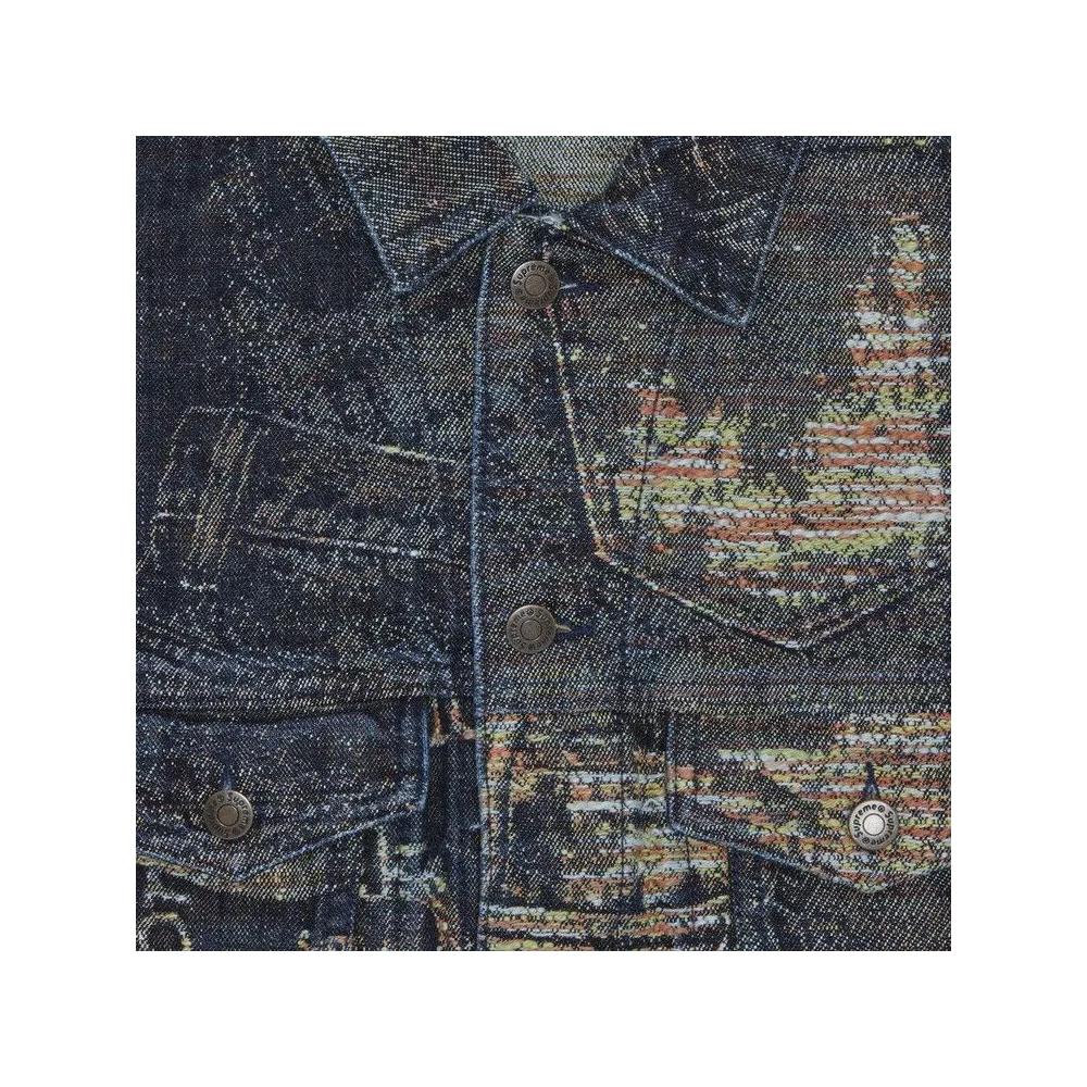 Джинсовые куртки Supreme Archive Denim Jacquard Trucker Jacket 'Синий' 3