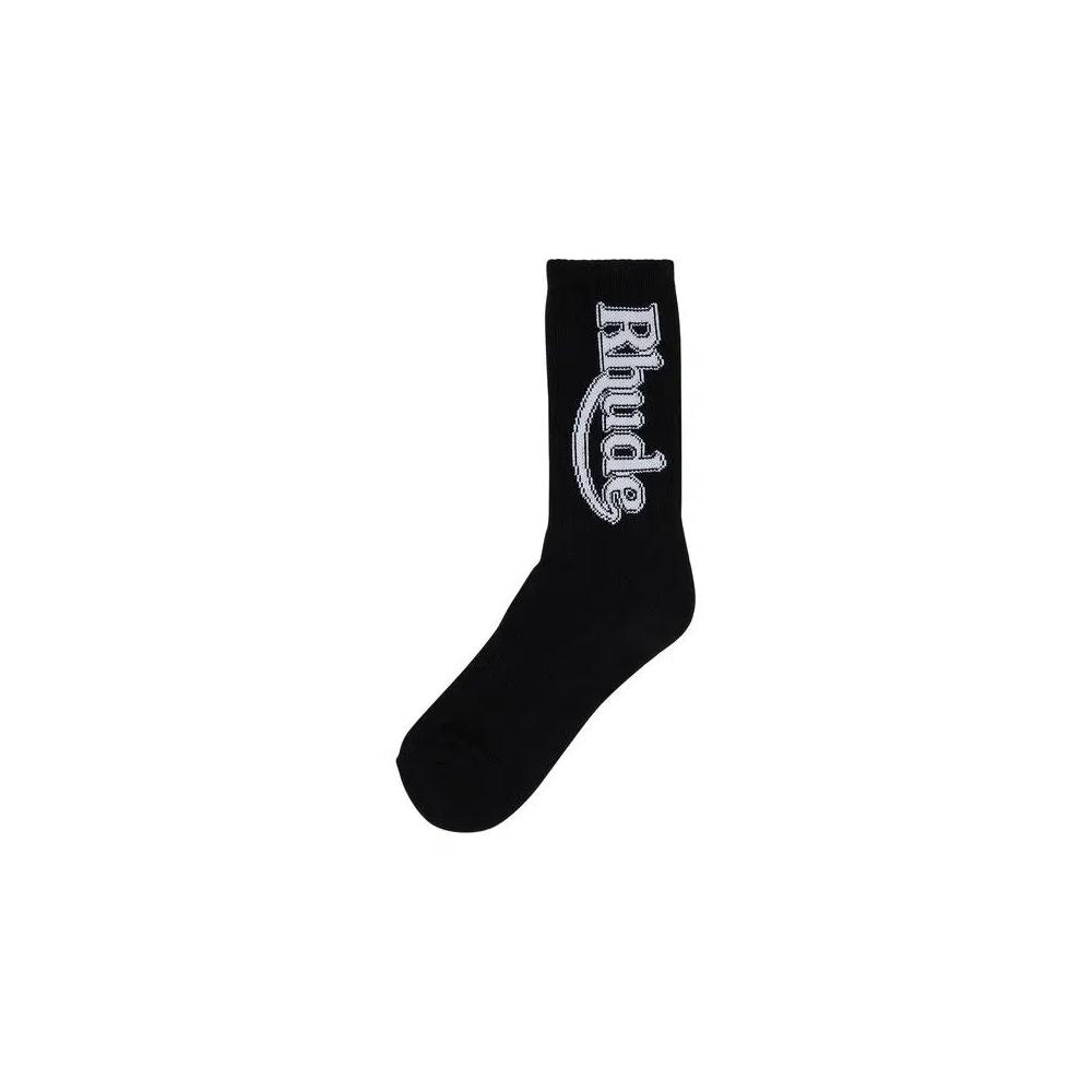 Носки и колготки Rhude Vertical Race Track Sock 'Black' 1