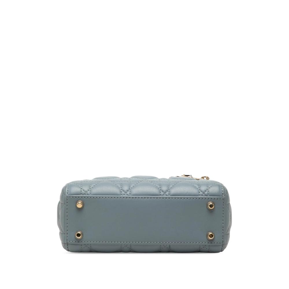 2018 Mini Lambskin Cannage Lady Dior satchel 4