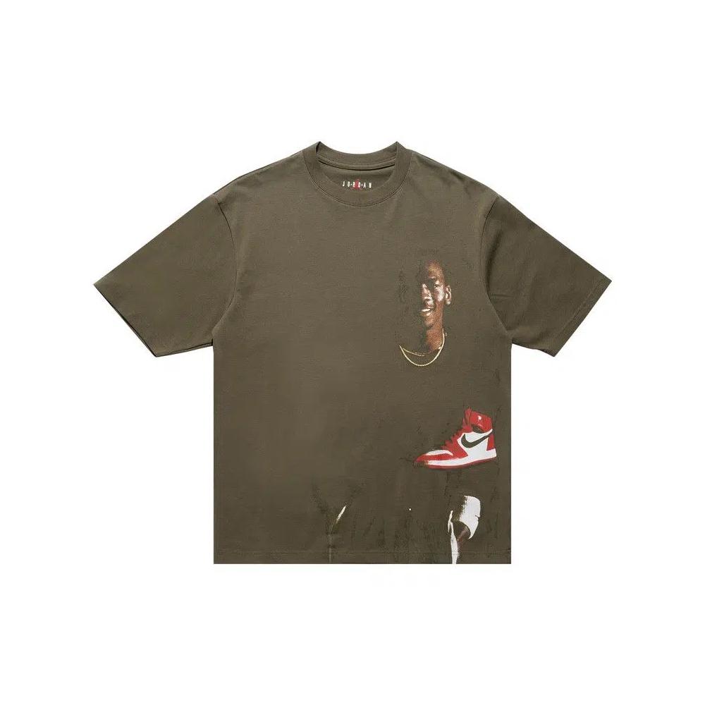 Футболки с коротким рукавом Air Jordan Crewneck T-Shirt 'Medium Olive' 1