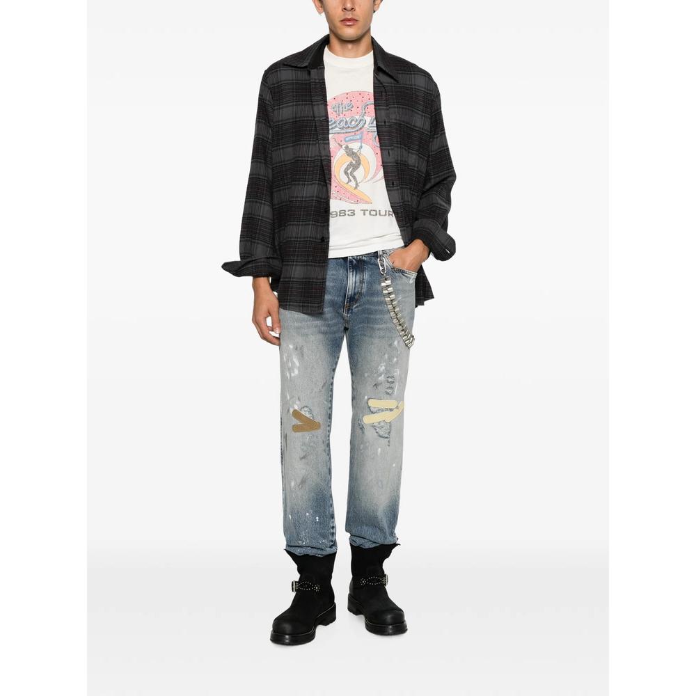 Nico distressed paint-splatter jeans 2
