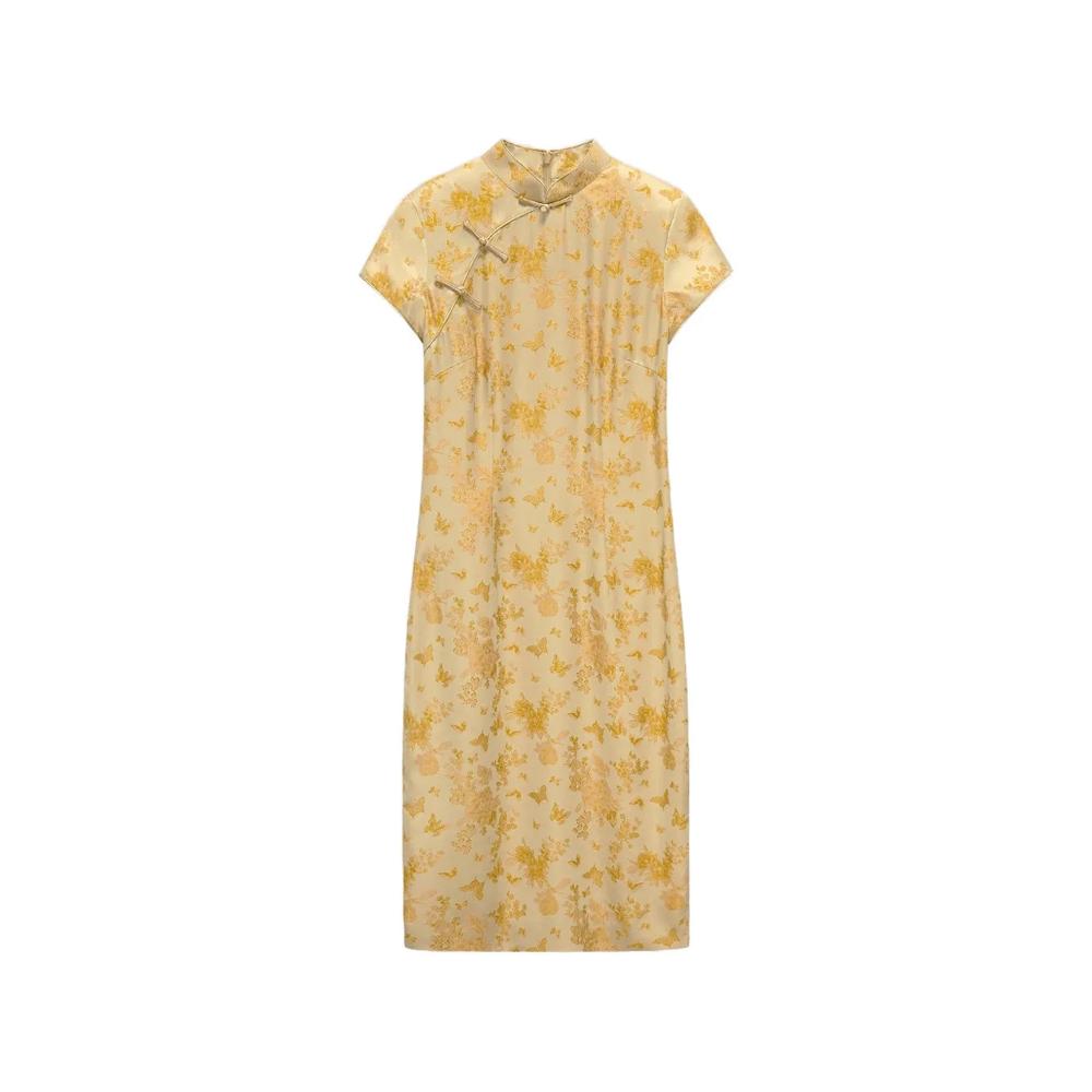Жаккардовое платье миди Tang Qipao 1