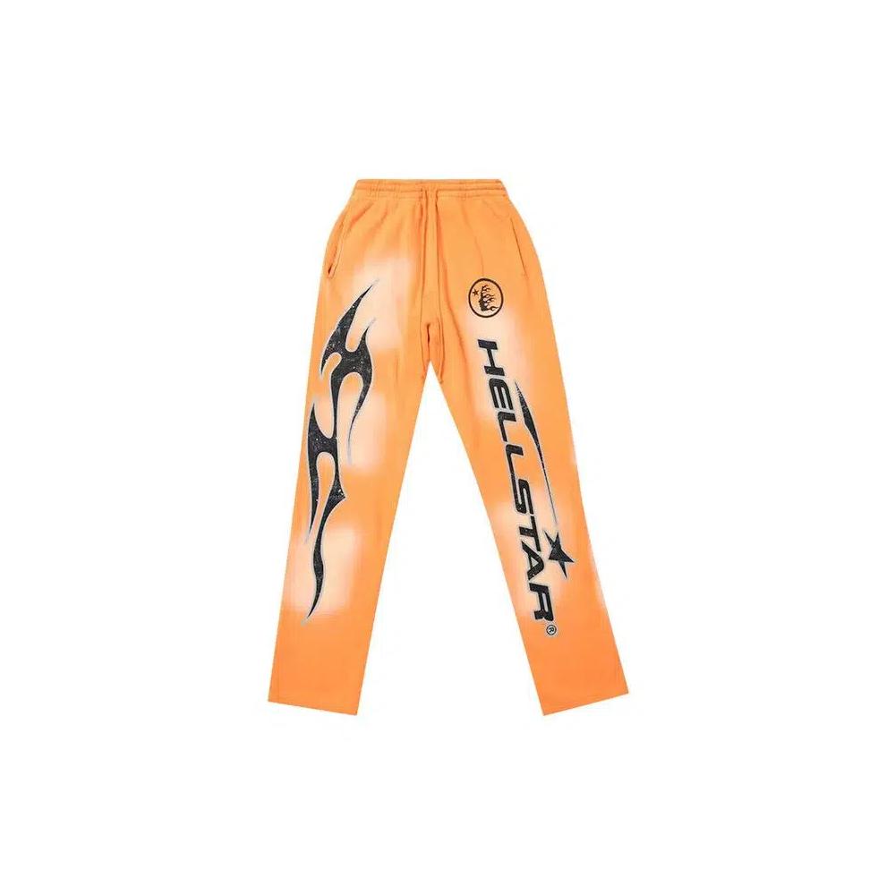 Hellstar Fire Flare Bottom Sweatpants 'Оранжевый краситель' 1