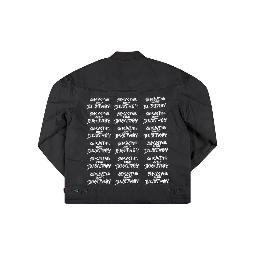 Верхняя одежда Supreme x Thrasher Poplin Crew Jacket 'Black' 2