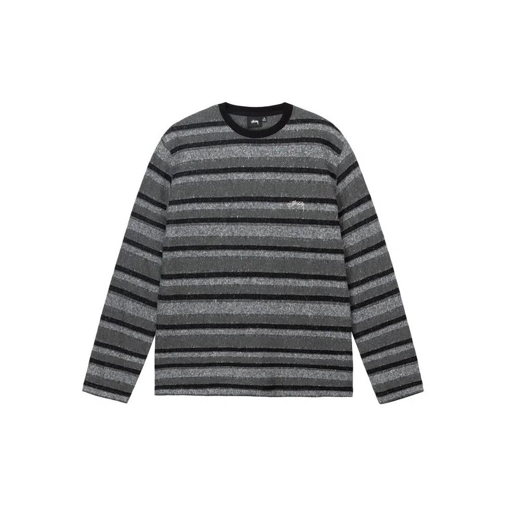 Футболки Stussy Baja Stripe Long-Sleeve Crew 'Black' 2