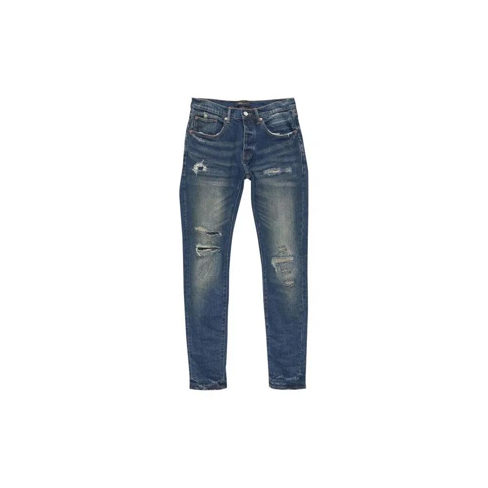 Джинсы PURPLE BRAND Light Destroy Pants 'Dark Indigo' 1