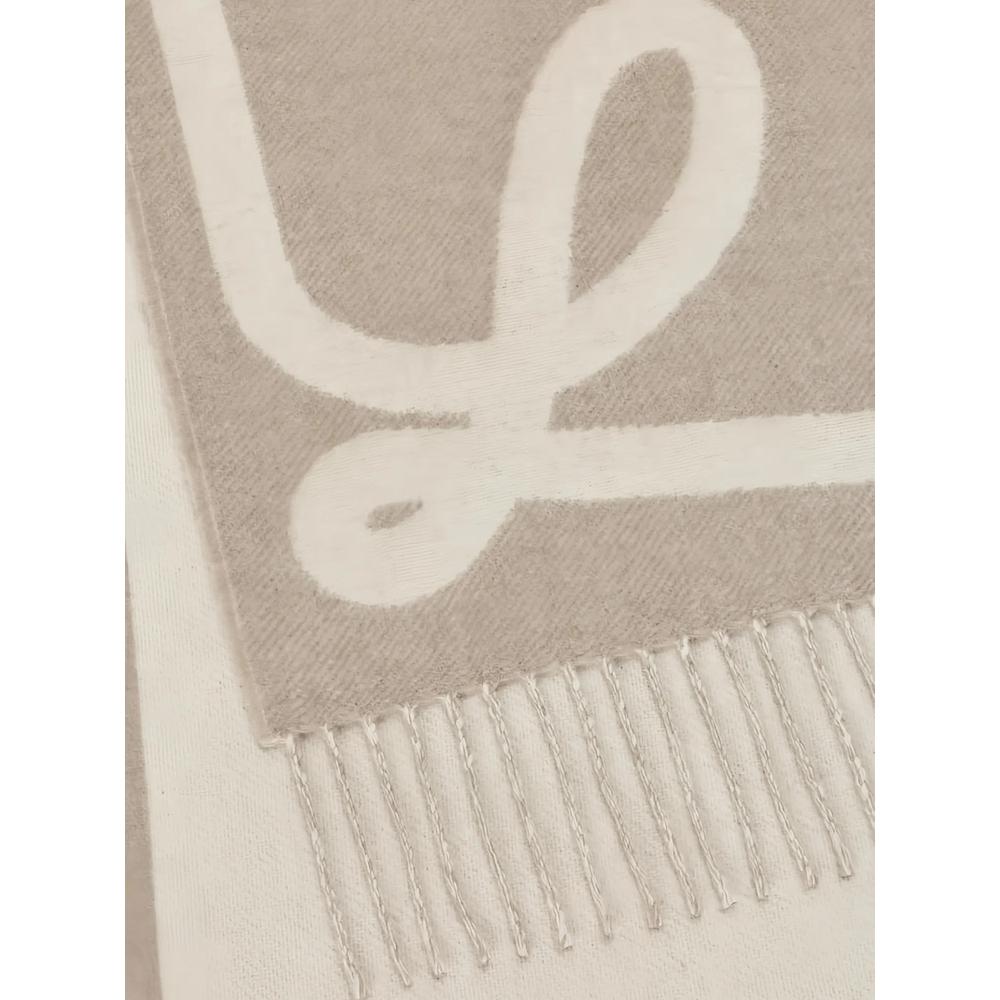 Anagram-motif fringed scarf 3