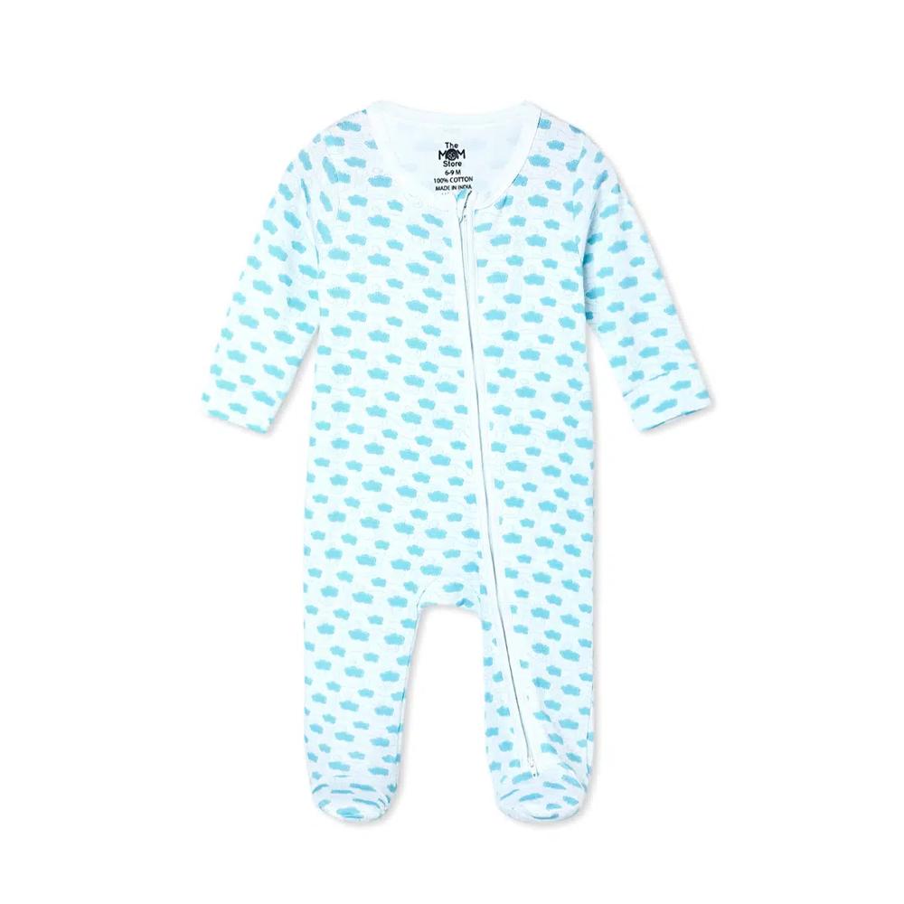The Mom Store Happy Cloud детский комбинезон на молнии - Белый 4