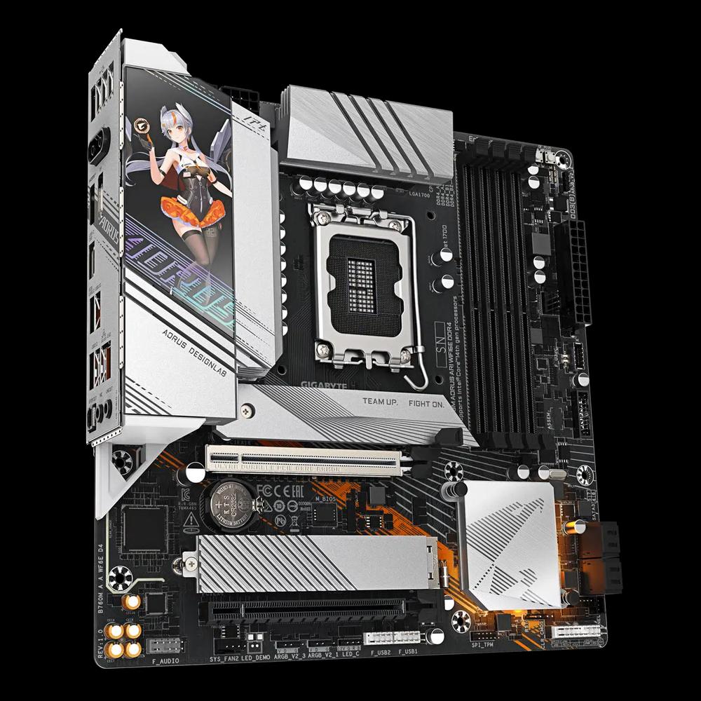 GIGABYTE AORUS B760M ARI WIFI6E DDR4 видеокарта 2