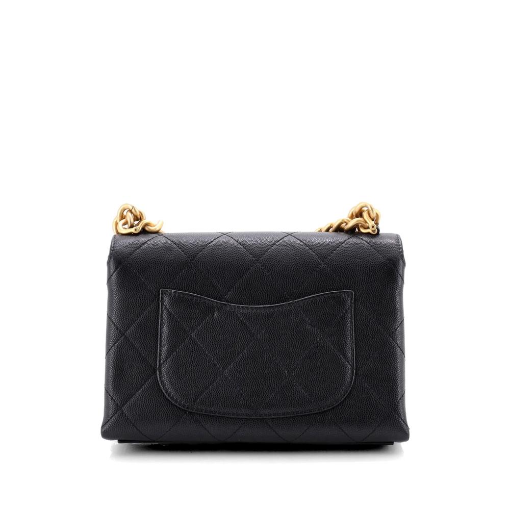 Мини-сумка через плечо Bracelet On Chain Flap Bag Quilted Caviar 2