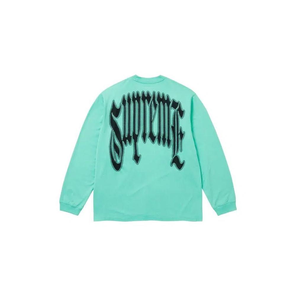 Рубашки и топы Supreme Intarsia Long-Sleeve Top 'Teal' 1
