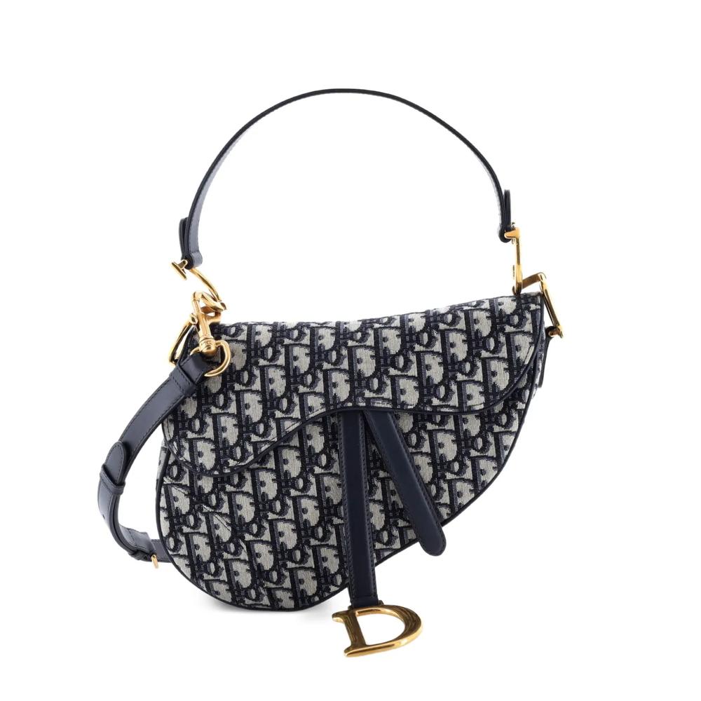 Saddle Handbag with Strap Oblique Canvas Medium shoulder bag 1