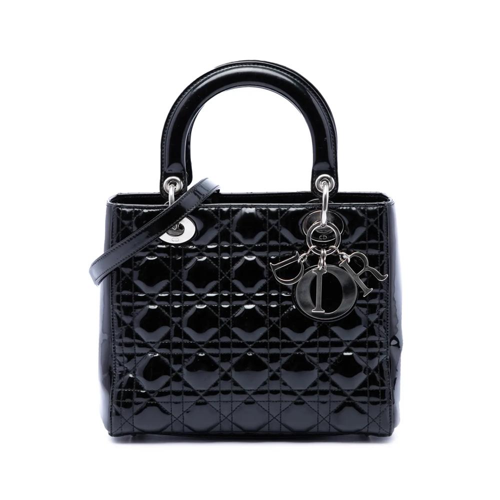 Сумка-сэтчел Patent Cannage Lady Dior среднего размера (2010 год) 1
