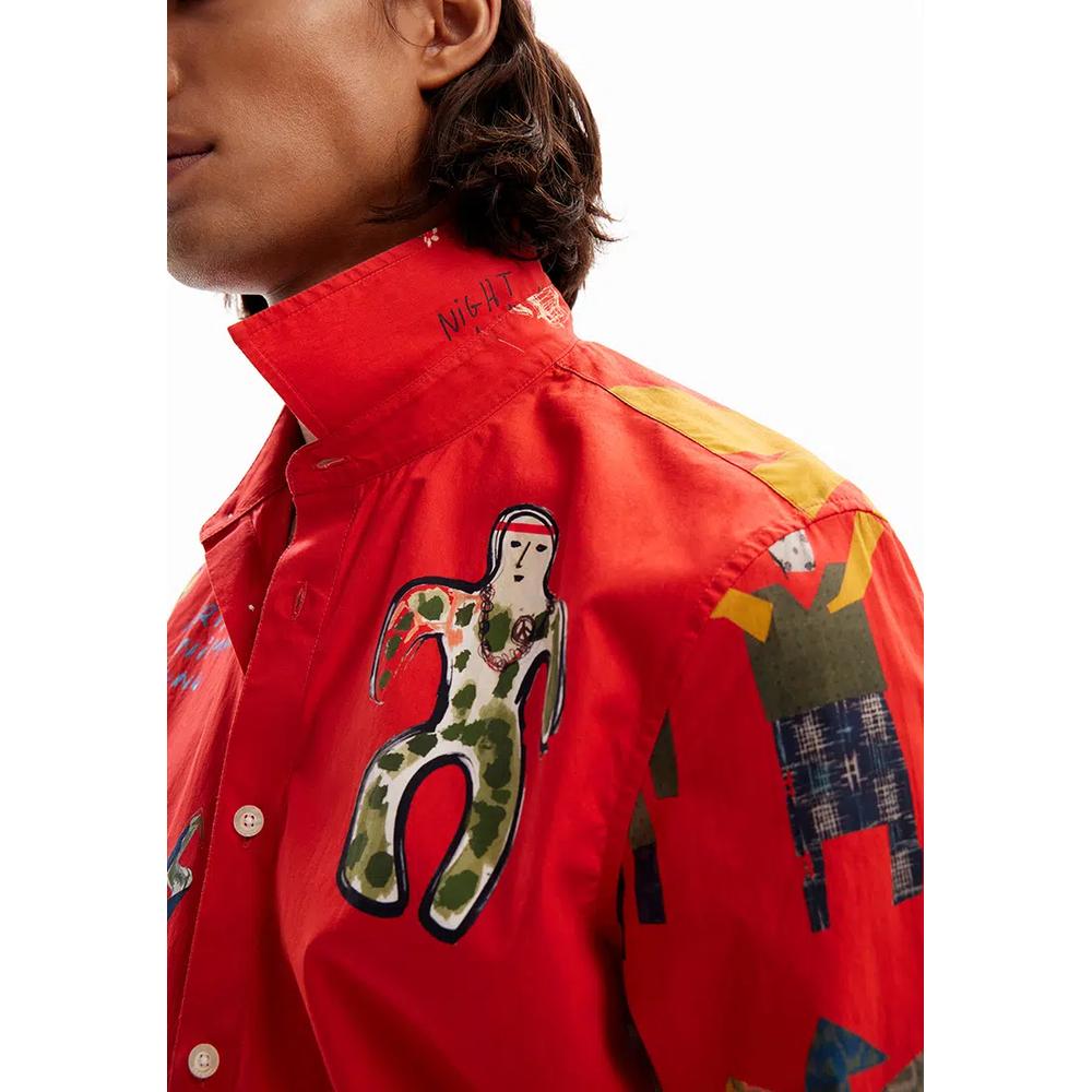 Рубашка Desigual Man Poplin с иллюстрациями 3