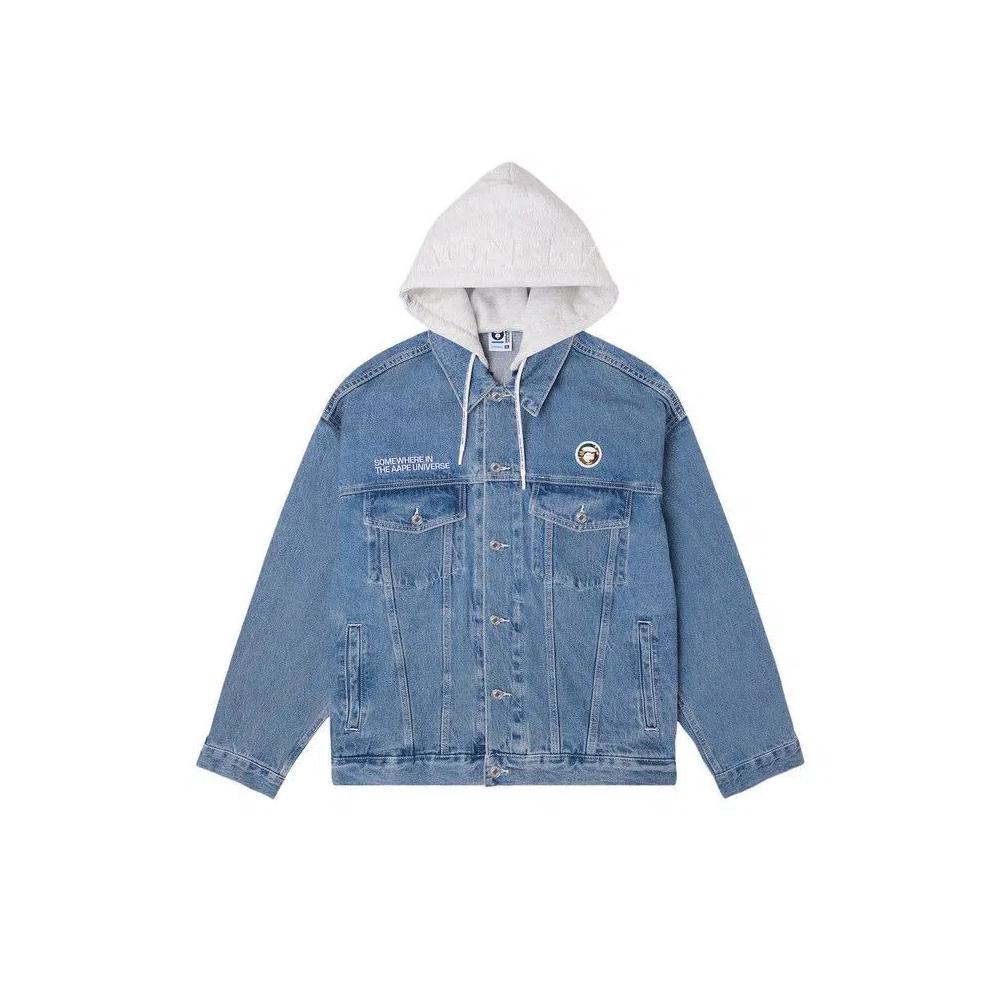 Куртки AAPE Moonface Reversible Panelled Hooded Jacket 'Синий' 1