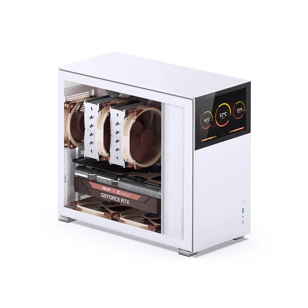 Jonsbo D41 стандартная версия с дополнительным экраном ATX корпус - Белый 3