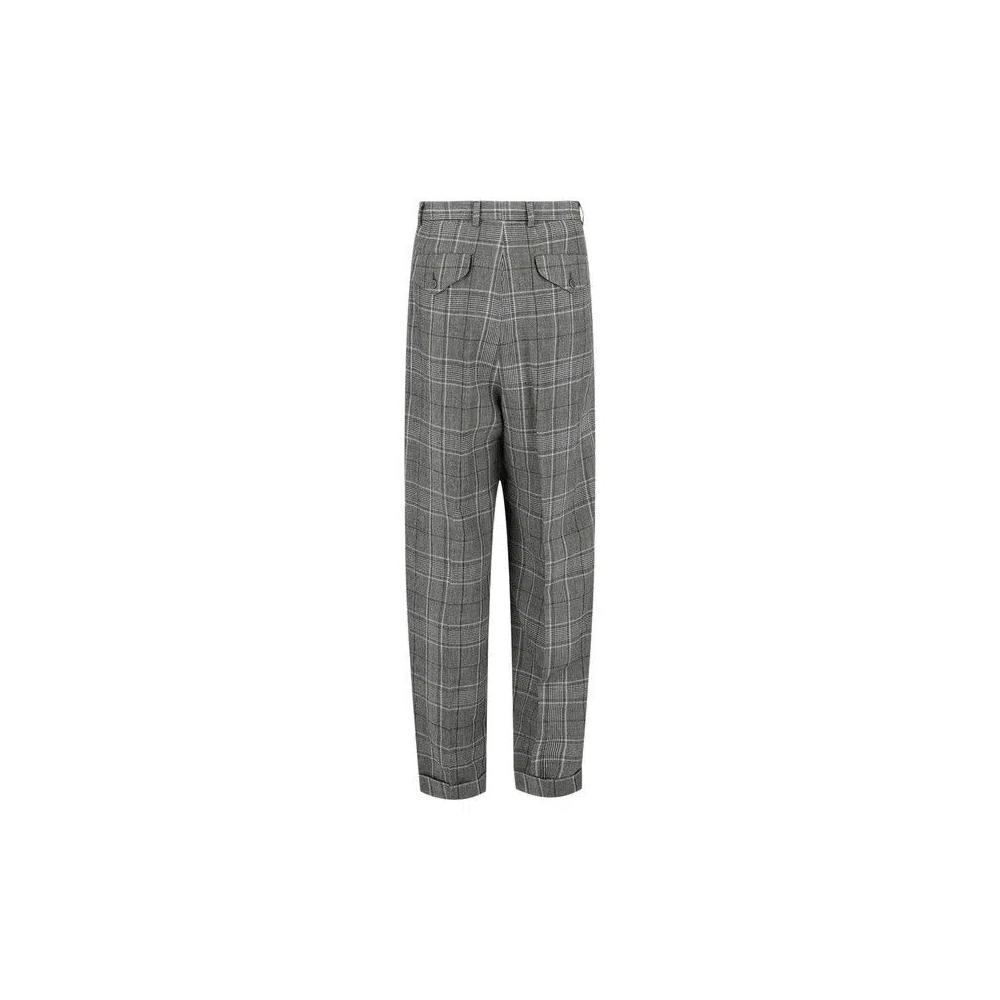 Брюки Gucci Tapered-Leg Plaid 'Grey/Beige' 2