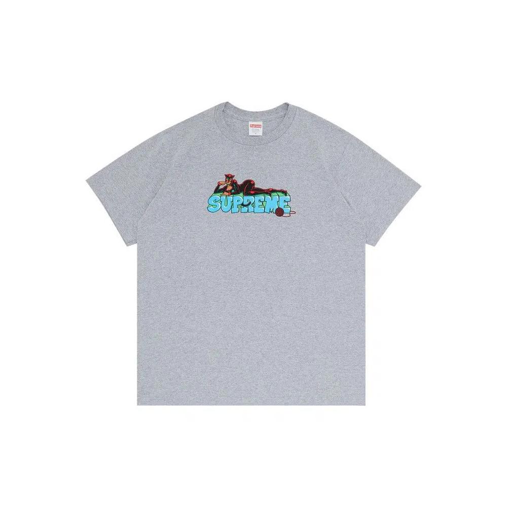 Футболки Supreme Catwoman Tee 'Heather Grey' 1