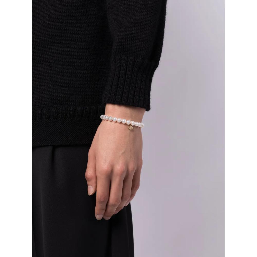 Браслет Evil Eye из желтого золота с жемчугом 2