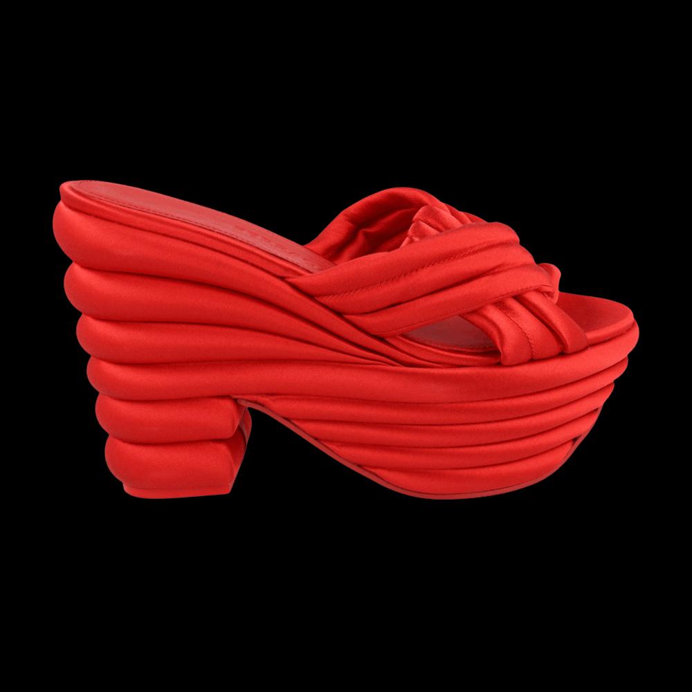 Кроссовки женские Ferragamo Rey Platform Sandal «Красный» 1