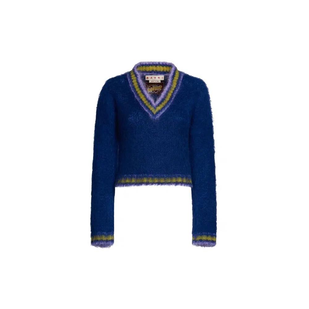 Свитеры Marni Long-Sleeve V Neck Sweater 'Royal' 1