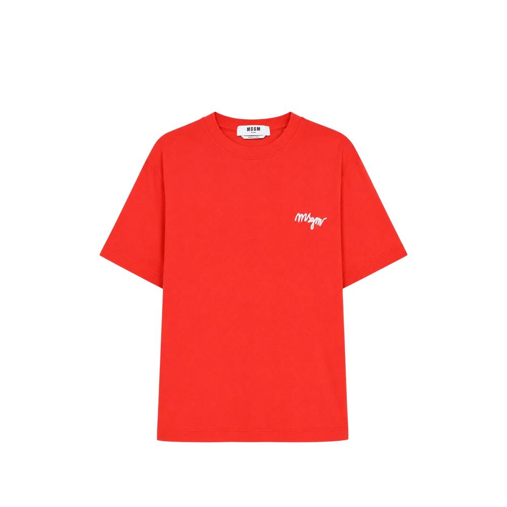 logo-embroidered T-shirt 1