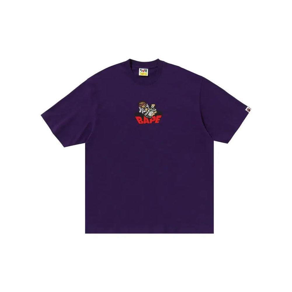 Футболки BAPE Graffiti Bape Logo Relaxed Fit Tee 'Purple' 1