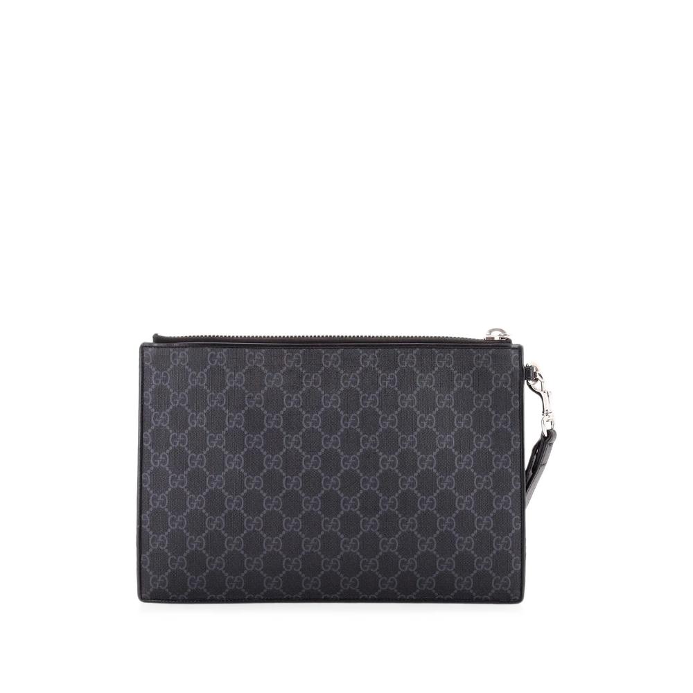 Night Courrier Pouch GG Coated Canvas with Applique clutch bag 2
