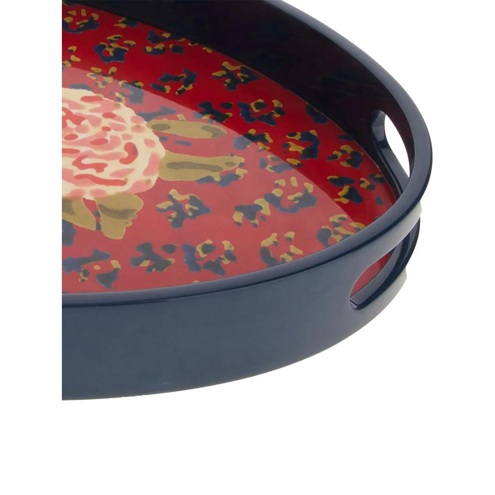 Деревянный поднос Leopard Flower (24 см) 2