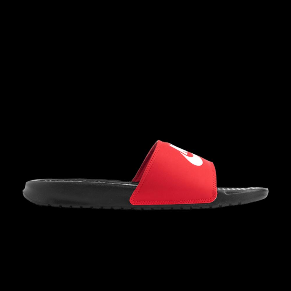 Шлепанцы Nike Benassi JDI Slide 'Black University Red' 1