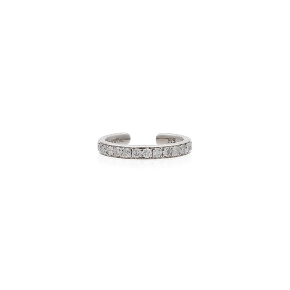 Серьга-кафф из белого золота с бриллиантами 1