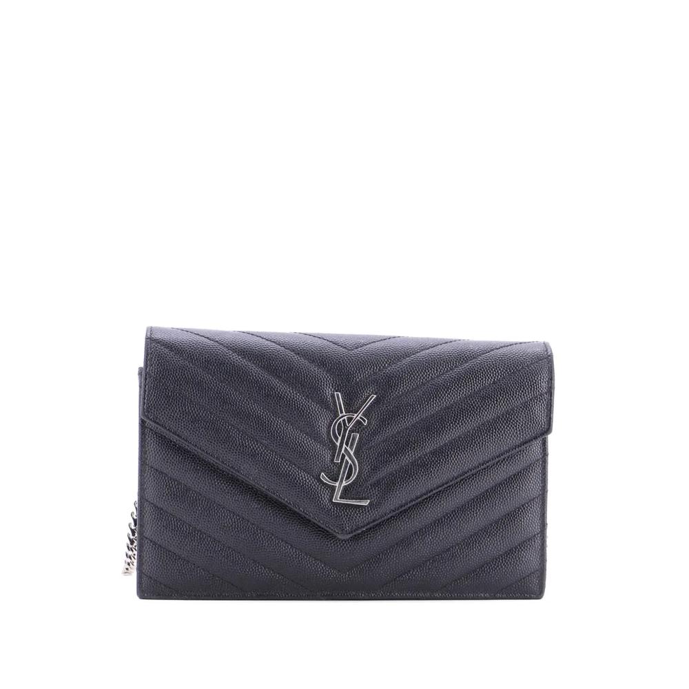 Маленькая сумка через плечо Classic Monogram Wallet on Chain Matelasse Chevron 1
