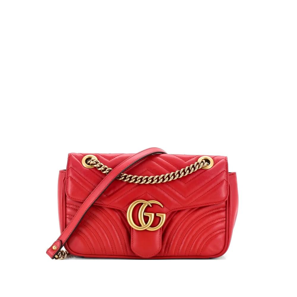 Стеганая сумка через плечо GG Marmont Flap 1