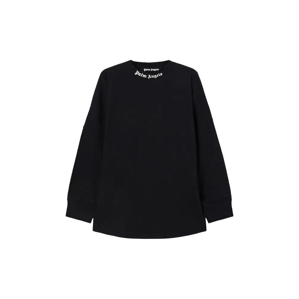 Футболки с длинным рукавом Palm Angels Classic Logo Over Long-Sleeve Tee 'Black/Off White' 1