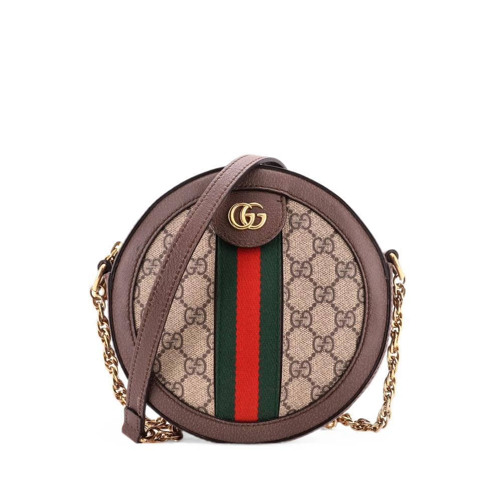 Ophidia Round Shoulder Bag GG Coated Canvas Mini crossbody bag 1