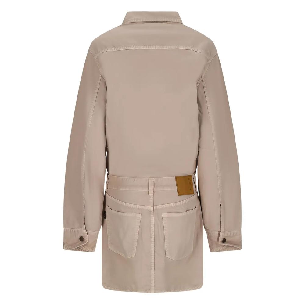 Платье-рубашка мини из смесового льна 2