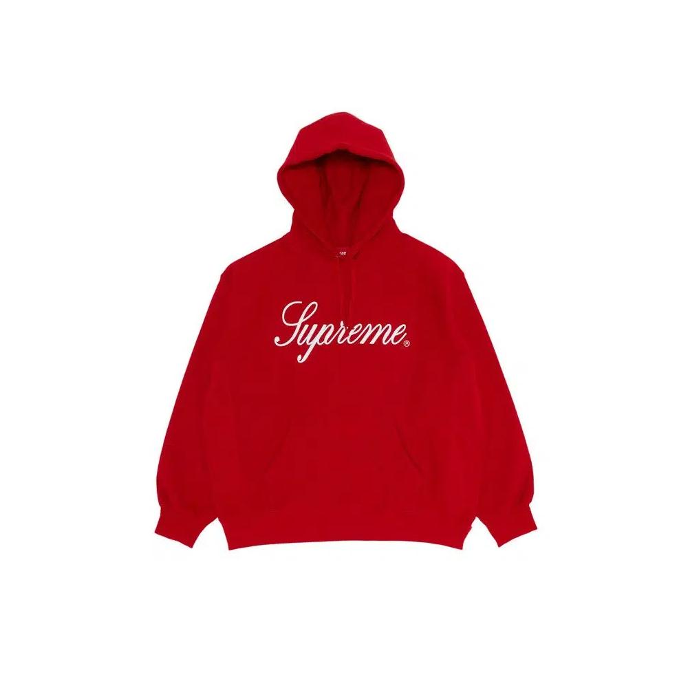 Худи Supreme Raised Script Hooded Свитшот 'Красный' 1