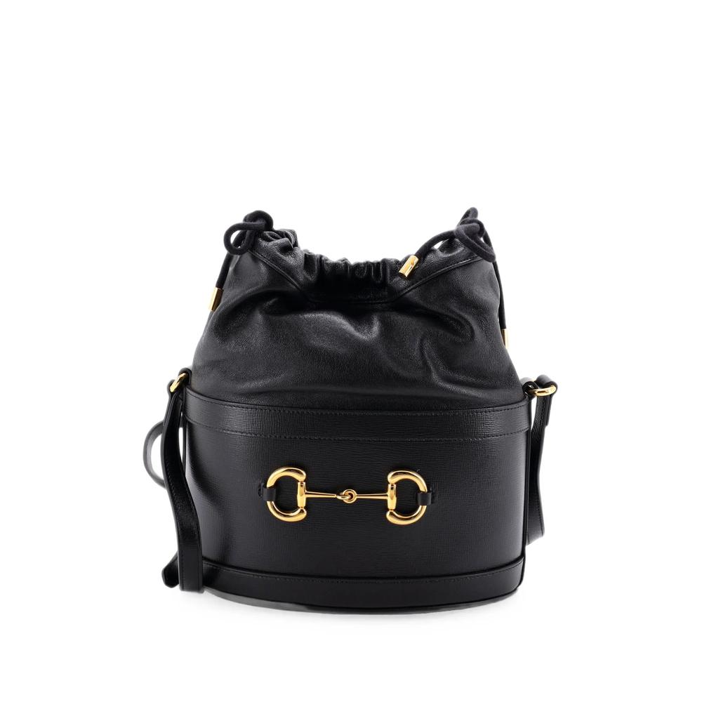 Маленькая кожаная сумка-ведро Horsebit 1955 Crossbody Bag 1