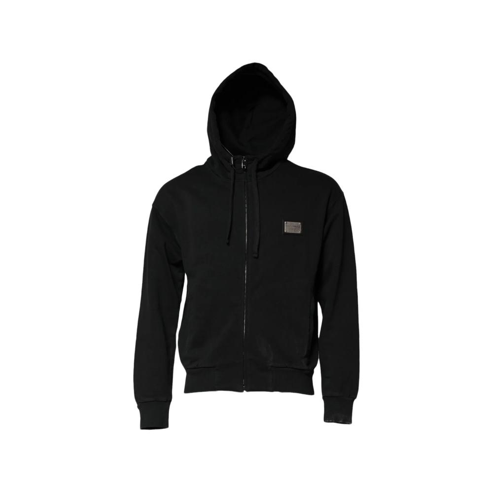 logo-plaque zip-up hoodie 1