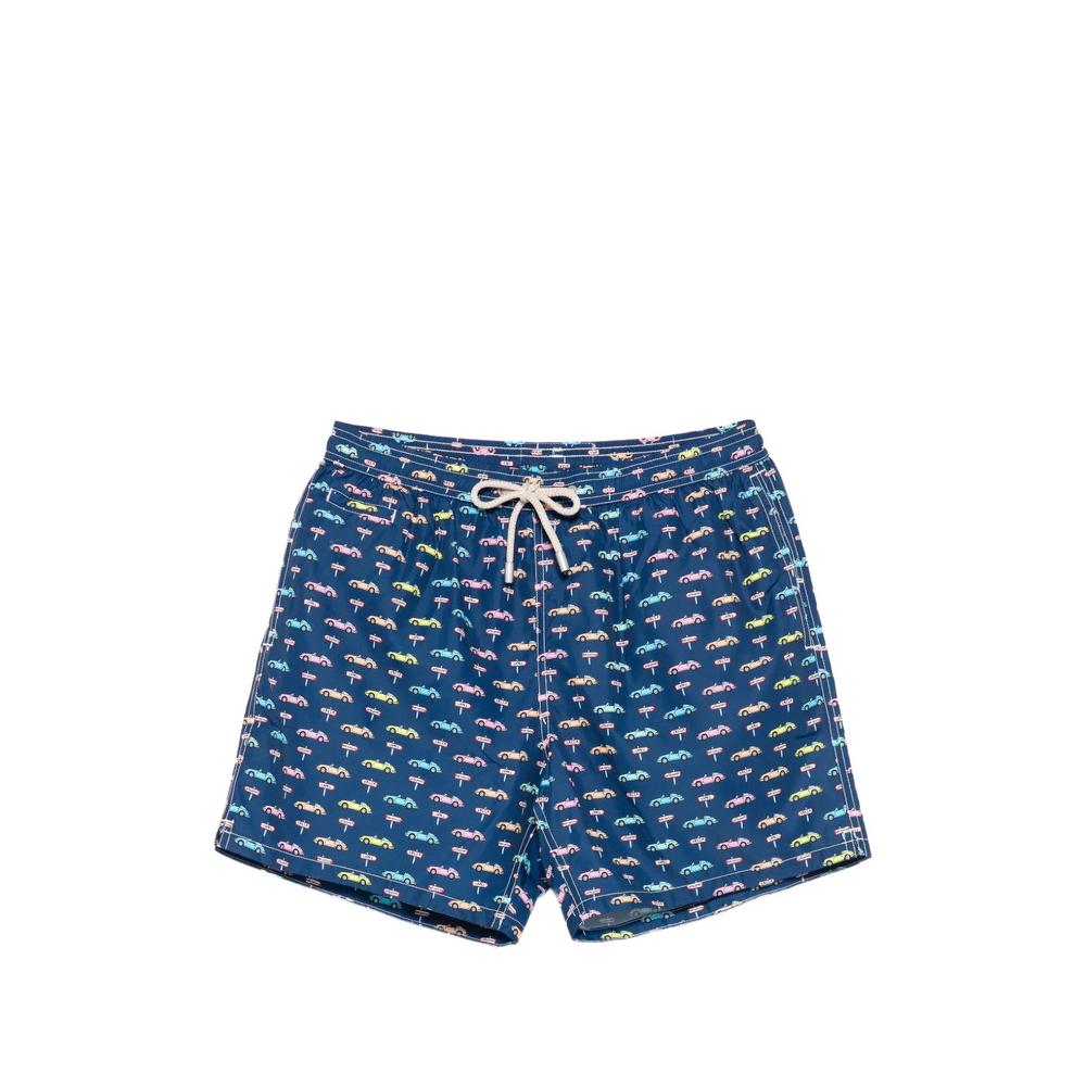 car-print drawstring-waist swim shorts 1