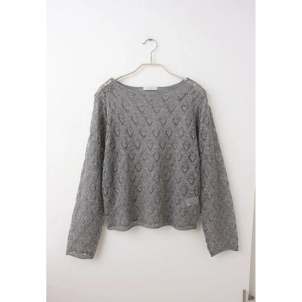 Свободный вязаный топ с вырезами [AB19630] 5