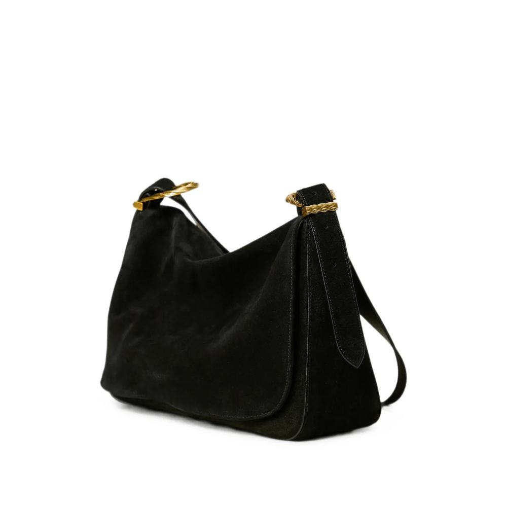 medium Liliane suede bag with buckles 2