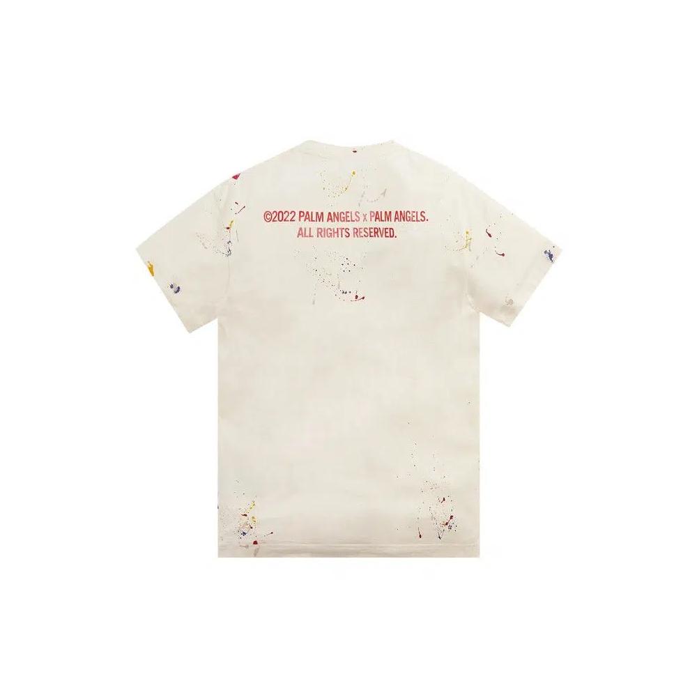 Футболки Palm Angels PXP Painted Classic Tee 'Off White/Red' 2
